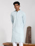 Vastramay Men's Aqua Rayon Kurta